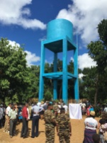 New water tower, as part of the community water project